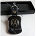 Авто брелок Volkswagen (VW) на ключі зі шкір.вставкою, автомобільні брелоки на подарунок